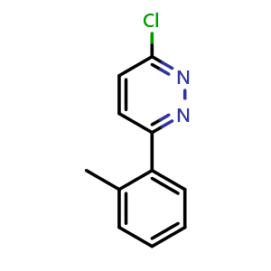 Chemical structure of 3-Chloro-6-(2-methylphenyl)pyridazine , CAS 96225-49-9, AChemBlock AD250102