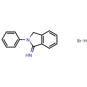 Chemical structure of 2-Phenylisoindolin-1-imine hydrobromide , CAS 113918-59-5, AChemBlock AD250103
