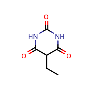 Chemical structure of 5-Ethyl-1,3-diazinane-2,4,6-trione , CAS 2518-72-1, AChemBlock AD250122