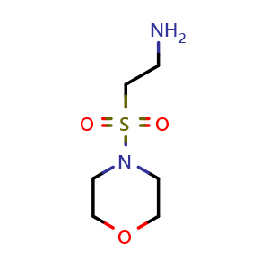 Chemical structure of 2-(Morpholinosulfonyl)ethan-1-amine , CAS 173336-66-8, AChemBlock AD250138