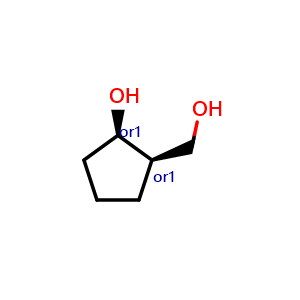Chemical structure of Cis-2-(hydroxymethyl)cyclopentanol , CAS 1883-85-8, AChemBlock AD250144