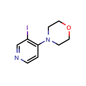 Chemical structure of 4-(3-Iodopyridin-4-yl)morpholine , CAS 2384849-74-3, AChemBlock AD250158