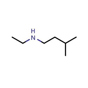 Chemical structure of ethyl(3-methylbutyl)amine , CAS 21035-52-9, AChemBlock AD250167