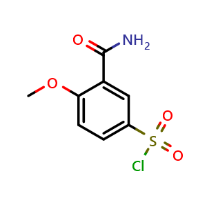 3-carbamoyl-4-methoxybenzenesulfonyl chloride