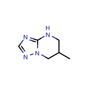 Chemical structure of 6-methyl-4H,5H,6H,7H-[1,2,4]triazolo[1,5-a]pyrimidine , CAS 1550959-09-5, AChemBlock AD250211