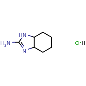 Chemical structure of 3a,4,5,6,7,7a-hexahydro-1H-1,3-benzodiazol-2-amine hydrochloride , CAS 91928-97-1, AChemBlock AD250215