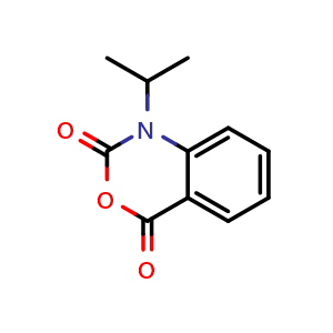 Chemical structure of 1-Isopropyl-1H-benzo[d][1,3]oxazine-2,4-dione , CAS 57384-39-1, AChemBlock AD250221