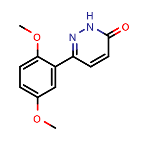Chemical structure of 6-(2,5-dimethoxyphenyl)pyridazin-3(2H)-one , CAS 1105193-95-0, AChemBlock AD250231