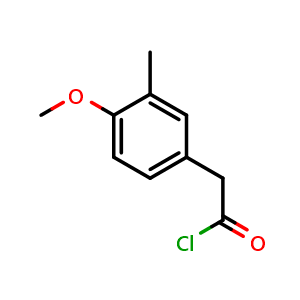 Chemical structure of 2-(4-methoxy-3-methylphenyl)acetyl chloride , CAS 4513-72-8, AChemBlock AD250235