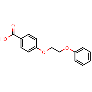 Chemical structure of 4-(2-Phenoxyethoxy)benzoic acid , CAS 22219-63-2, AChemBlock AD250238