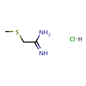 Chemical structure of 2-(Methylsulfanyl)ethanimidamide hydrochloride , CAS 105324-22-9, AChemBlock AD250250