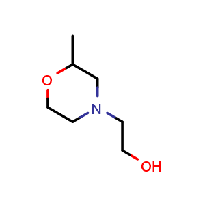 Chemical structure of 2-(2-Methylmorpholin-4-yl)ethan-1-ol , CAS 14890-74-5, AChemBlock AD250251
