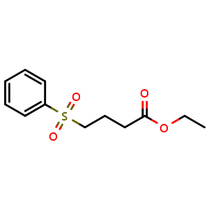 Chemical structure of Ethyl 4-(benzenesulfonyl)butanoate , CAS 29107-83-3, AChemBlock AD250253