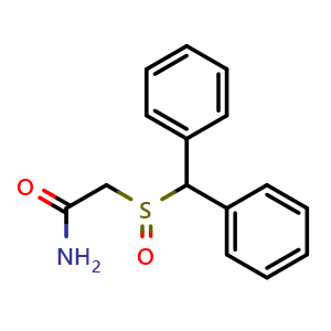 Chemical structure of 2-diphenylmethanesulfinylacetamide , CAS 68693-11-8, AChemBlock AD250276