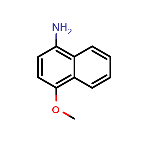 Chemical structure of 4-Methoxynaphthalen-1-amine , CAS 16430-99-2, AChemBlock AD250288
