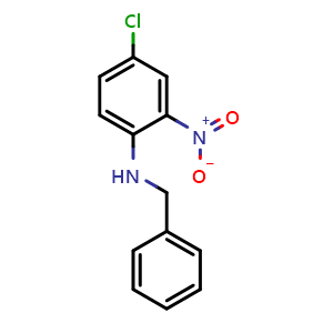 Chemical structure of N-benzyl-4-chloro-2-nitroaniline , CAS 10066-18-9, AChemBlock AD250342
