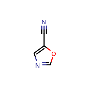 Chemical structure of 1,3-oxazole-5-carbonitrile , CAS 68776-61-4, AChemBlock AD250367