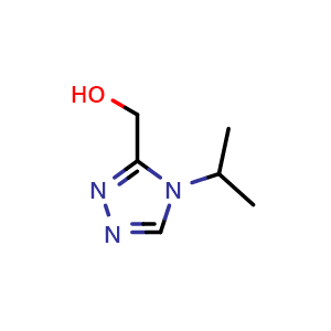 Chemical structure of [4-(propan-2-yl)-4H-1,2,4-triazol-3-yl]methanol , CAS 1370592-68-9, AChemBlock AD250383