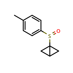 Chemical structure of 1-(p-Tolylsulfinyl)bicyclo[1.1.0]butane , CAS 2259846-99-4, AChemBlock AD250392