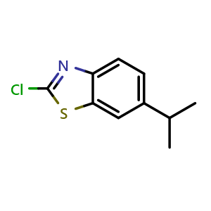 Chemical structure of 2-Chloro-6-isopropyl-benzothiazole , CAS 856171-16-9, AChemBlock AD250393