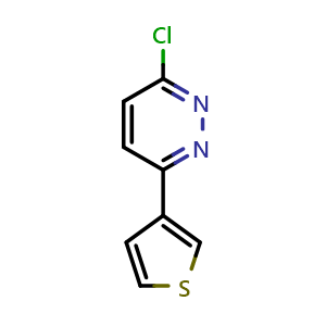Chemical structure of 3-chloro-6-(thiophen-3-yl)pyridazine , CAS 78784-79-9, AChemBlock AD250411
