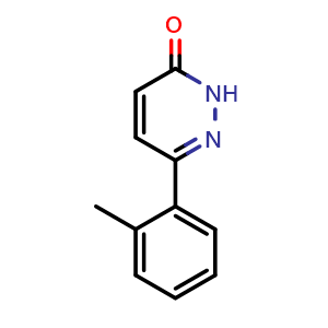 Chemical structure of 6-(o-tolyl)pyridazin-3(2H)-one , CAS 1105194-00-0, AChemBlock AD250416