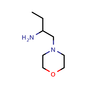 Chemical structure of 1-(morpholin-4-yl)butan-2-amine , CAS 847798-58-7, AChemBlock AD250428