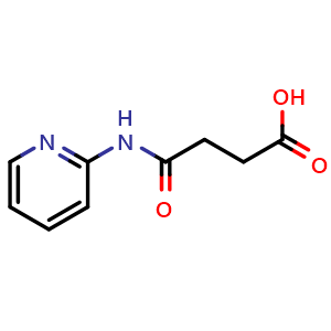 Chemical structure of N-Pyridin-2-yl-succinamic acid , CAS 62134-49-0, AChemBlock AD250443