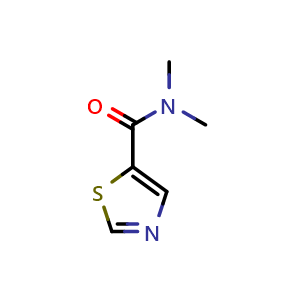Chemical structure of Dimethyl-1,3-thiazole-5-carboxamide , CAS 66806-33-5, AChemBlock AD250460