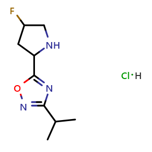5-(4-fluoropyrrolidin-2-yl)-3-(propan-2-yl)-1,2,4-oxadiazole hydrochloride