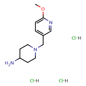1-[(6-methoxypyridin-3-yl)methyl]piperidin-4-amine trihydrochloride