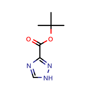Chemical structure of tert-Butyl 1H-1,2,4-triazole-3-carboxylate , CAS 2151429-71-7, AChemBlock AD250499