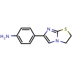 Chemical structure of [4-(2,3-dihydroimidazo[2,1-{b}][1,3]thiazol-6-yl)phenyl]amine , CAS 4335-34-6, AChemBlock AD250508