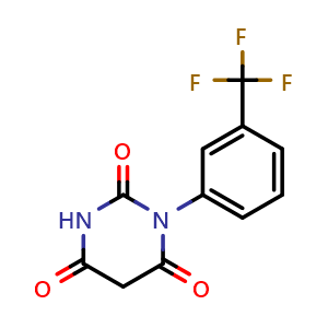Chemical structure of 1-[3-(trifluoromethyl)phenyl]-1,3-diazinane-2,4,6-trione , CAS 19136-42-6, AChemBlock AD250510