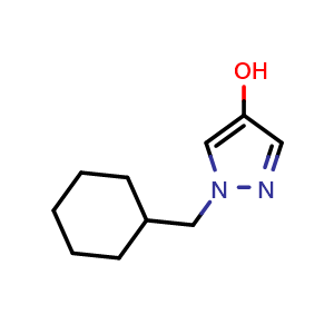 Chemical structure of 1-(cyclohexylmethyl)-1H-pyrazol-4-ol , CAS 1394927-66-2, AChemBlock AD250517