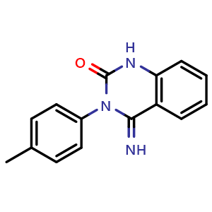 Chemical structure of 4-imino-3-(4-methylphenyl)-1,2,3,4-tetrahydroquinazolin-2-one , CAS 2097936-92-8, AChemBlock AD250530