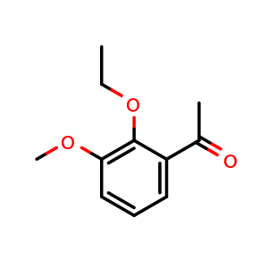 Chemical structure of 1-(2-ethoxy-3-methoxyphenyl)ethan-1-one , CAS 857566-10-0, AChemBlock AD250537