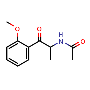 Chemical structure of N-[1-(2-methoxyphenyl)-1-oxopropan-2-yl]acetamide , CAS 2097893-92-8, AChemBlock AD250538