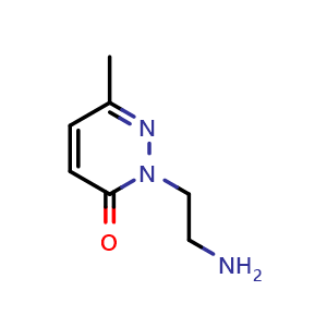 Chemical structure of 2-(2-aminoethyl)-6-methyl-2,3-dihydropyridazin-3-one , CAS 344259-15-0, AChemBlock AD250574