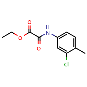 Chemical structure of ethyl [(3-chloro-4-methylphenyl)carbamoyl]formate , CAS 349119-38-6, AChemBlock AD250579