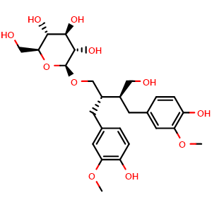 Chemical structure of Secoisolariciresinol monoglucoside , CAS 63320-67-2, AChemBlock AD250583