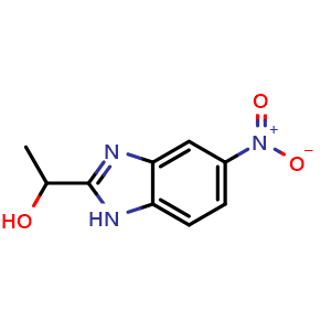 Chemical structure of 1-(5-Nitro-1H-benzimidazol-2-yl)ethanol , CAS 20033-95-8, AChemBlock AD250602