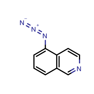 Chemical structure of 5-azidoisoquinoline , CAS 43101-10-6, AChemBlock AD250606