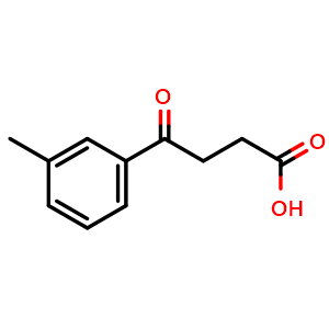 Chemical structure of 4-(3-methylphenyl)-4-oxobutanoic acid , CAS 59618-44-9, AChemBlock AD250637