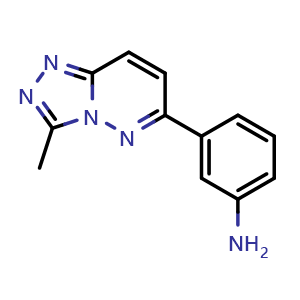 Chemical structure of 3-{3-methyl-[1,2,4]triazolo[4,3-b]pyridazin-6-yl}aniline , CAS 66548-76-3, AChemBlock AD250641