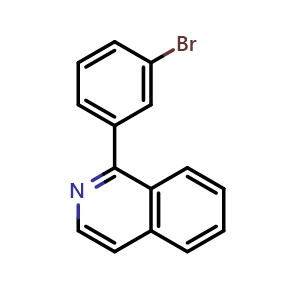 Chemical structure of 1-(3-bromophenyl)isoquinoline , CAS 936498-09-8, AChemBlock AD250649