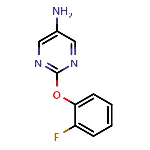 Chemical structure of 2-(2-fluorophenoxy)pyrimidin-5-amine , CAS 1251113-18-4, AChemBlock AD250676
