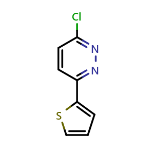 Chemical structure of 3-chloro-6-(thiophen-2-yl)pyridazine , CAS 28657-41-2, AChemBlock AD250681