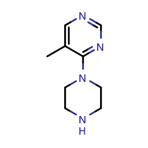 Chemical structure of 5-Methyl-4-(piperazin-1-yl)pyrimidine , CAS 1443210-25-0, AChemBlock AD250683