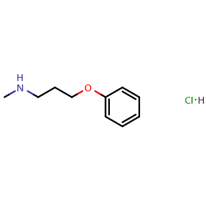 Chemical structure of methyl(3-phenoxypropyl)amine hydrochloride , CAS 118868-55-6, AChemBlock AD250717
